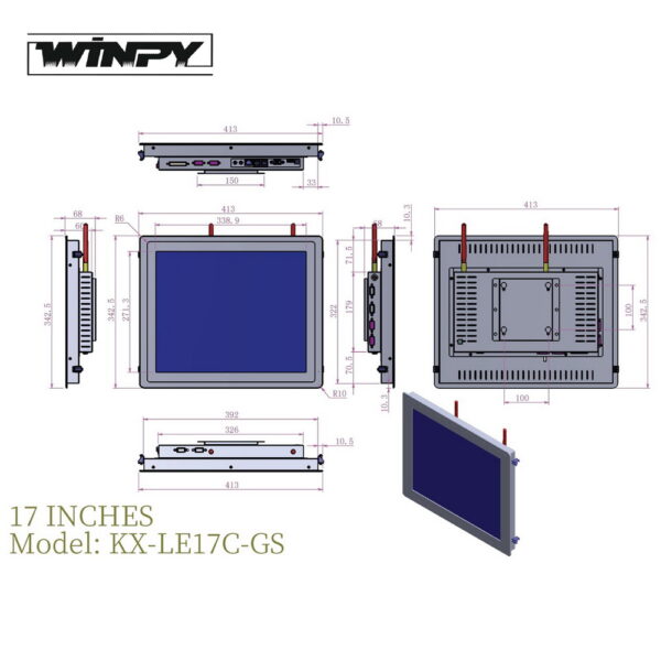 Open Frame Industrial Panel PC Capacitive Touch with Metal Rear Cover - Image 9