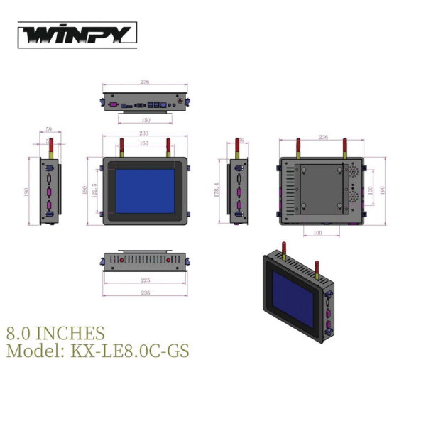 Open Frame Industrial Panel PC Capacitive Touch with Metal Rear Cover - Image 4