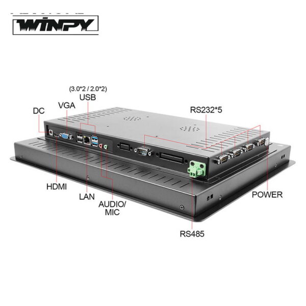 Open Frame Industrial Panel PC Capacitive Touch with Metal Rear Cover - Image 2